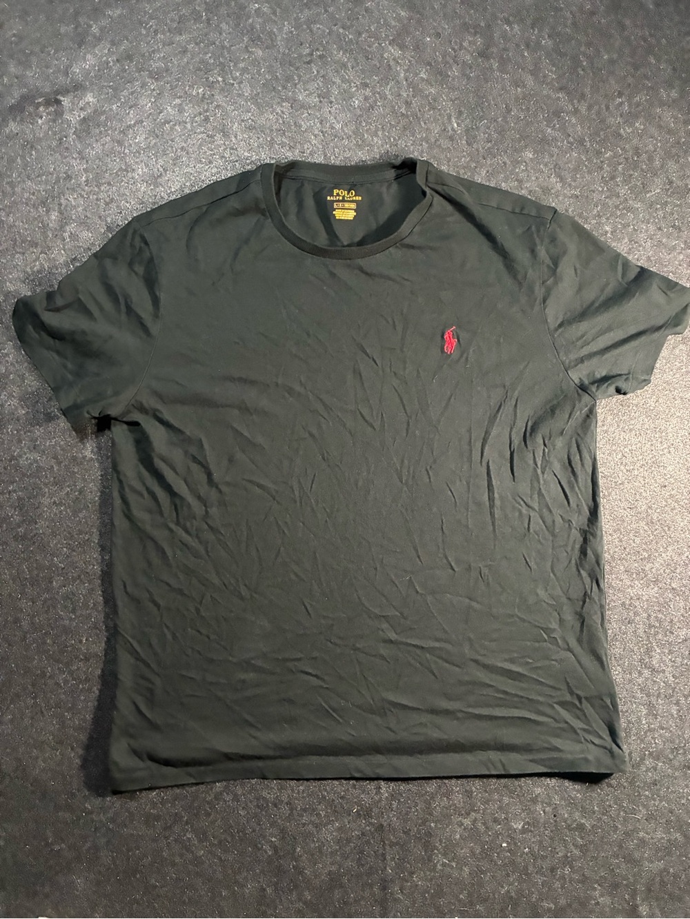 Polo by Ralph Lauren Black Short Sleeve Tee with Red Pony